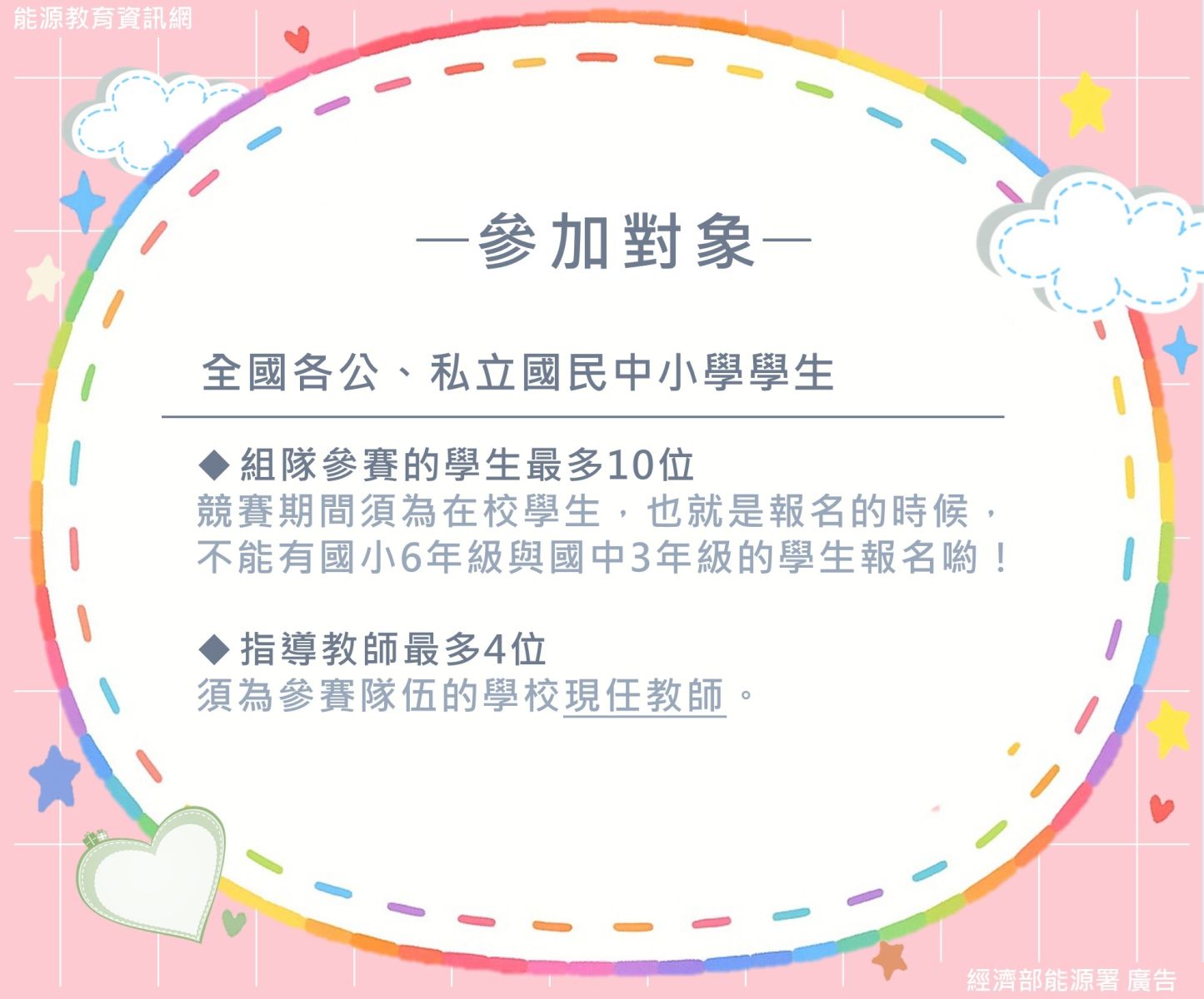 參加對象全國各公私立國民中小學學生